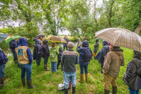 Participants à la sortie... sous la pluie !